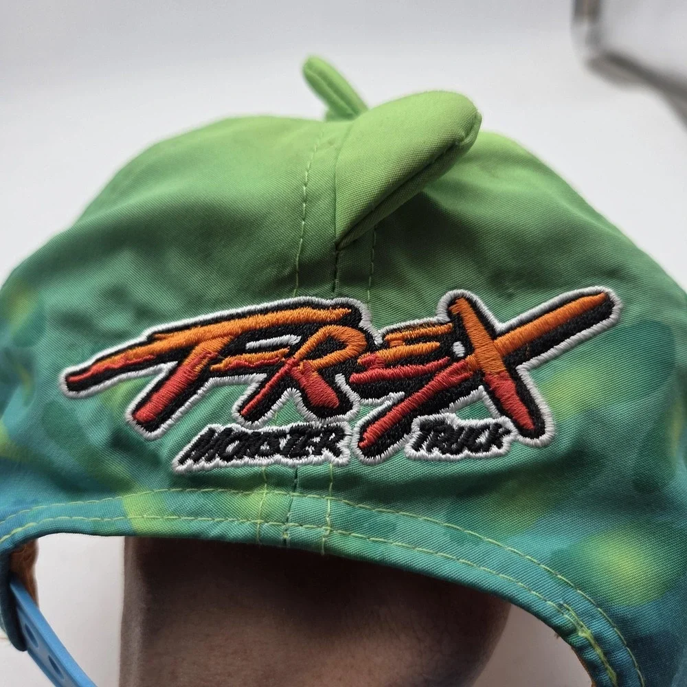 T-Rex Monster Truck Hat Cap Snap Back Youth Green Dino Spikes Adjustable Kids